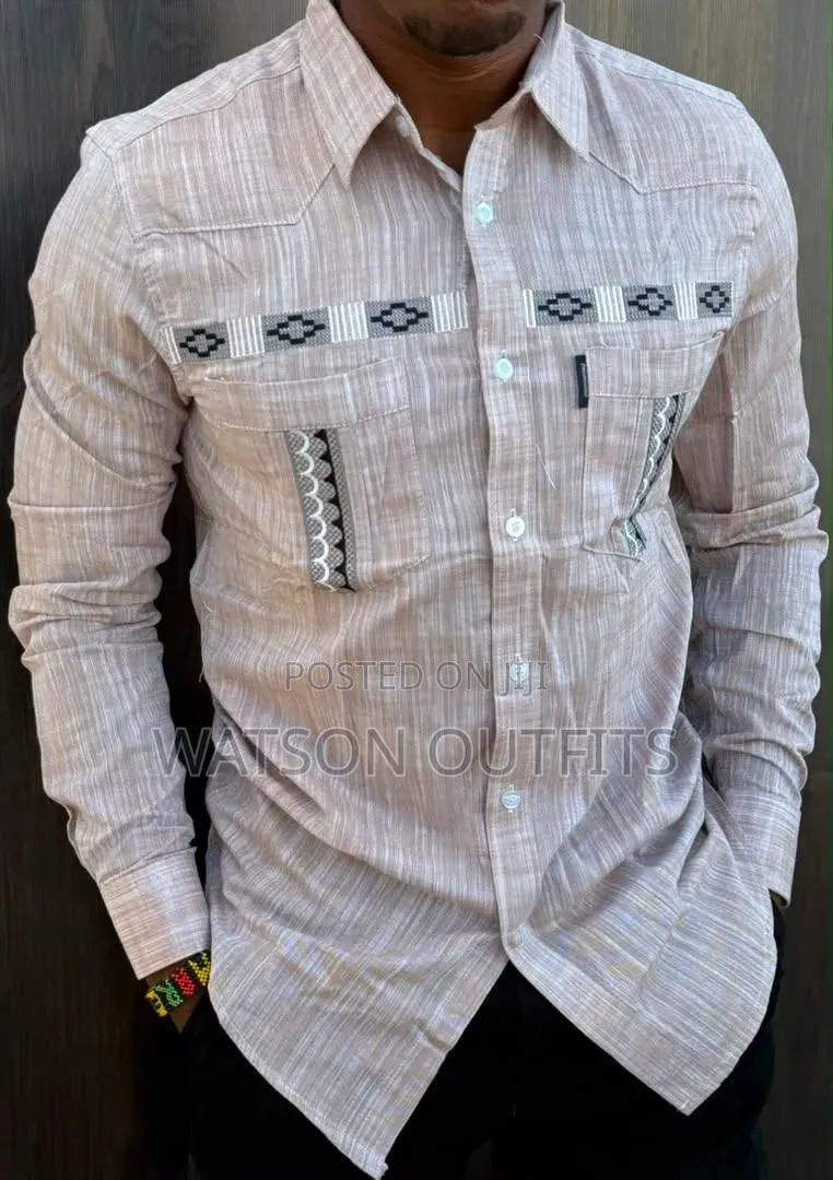 Men's New and Original Shirts or Shati Za Linen Materials Grade One 1