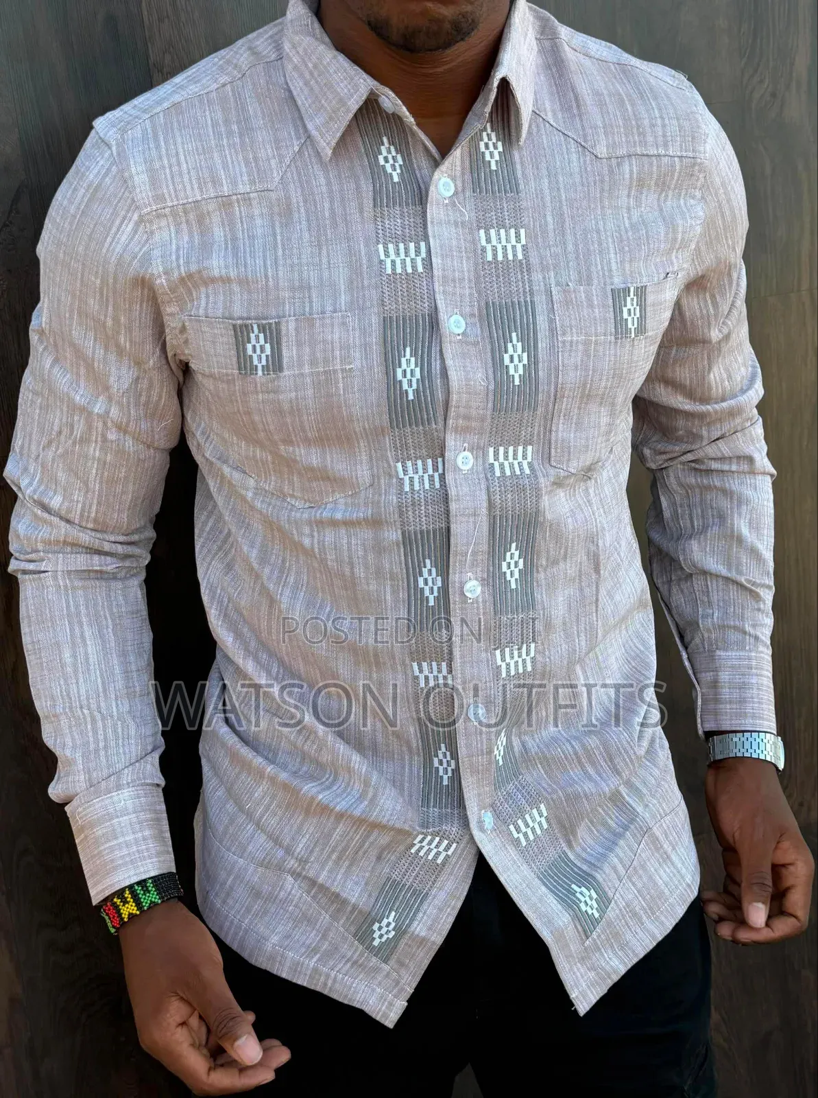 Men's New and Original Shirts or Shati Za Linen Materials Grade One 1