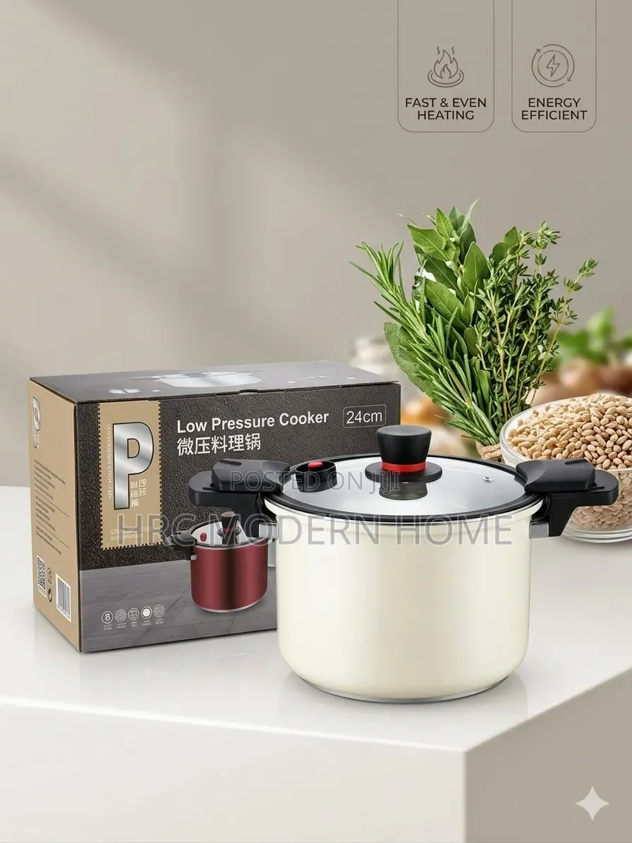 Premium 24cm Low Pressure Cooker - Fast Energy Efficient