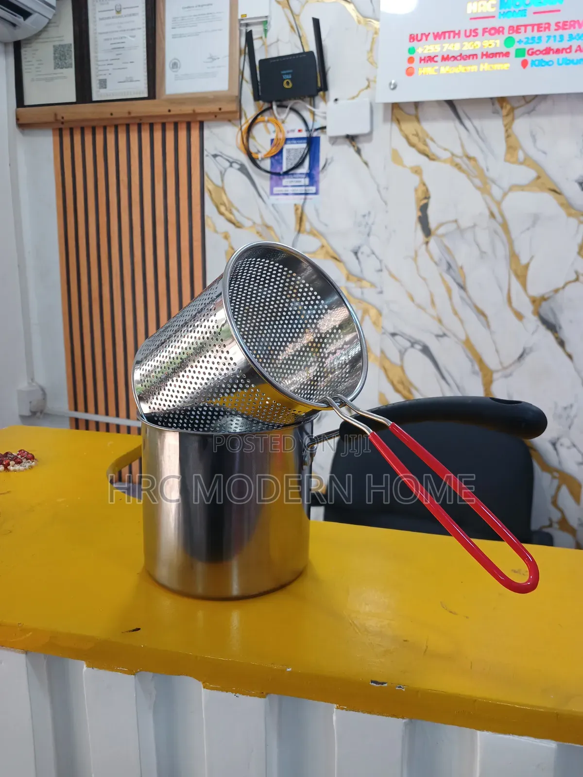 Premium Deep Frying Basket – Inadumu, Ni Imara, Na Inafaa Kwa Jiko Lak