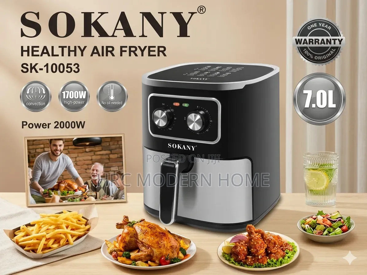 Brand New Sokany 7.0l Healthy Air Fryer - 1700w