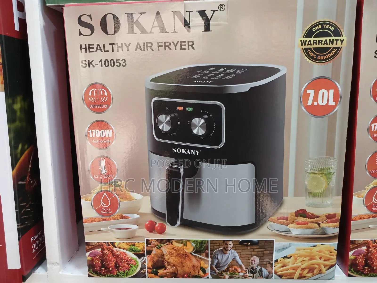 Brand New Sokany 7.0l Healthy Air Fryer - 1700w