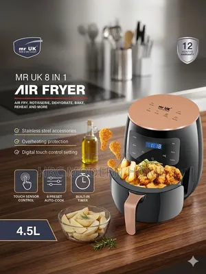 Brand New Mr Uk 8-in-1 Air Fryer - 4.5l - Digital Touch Control