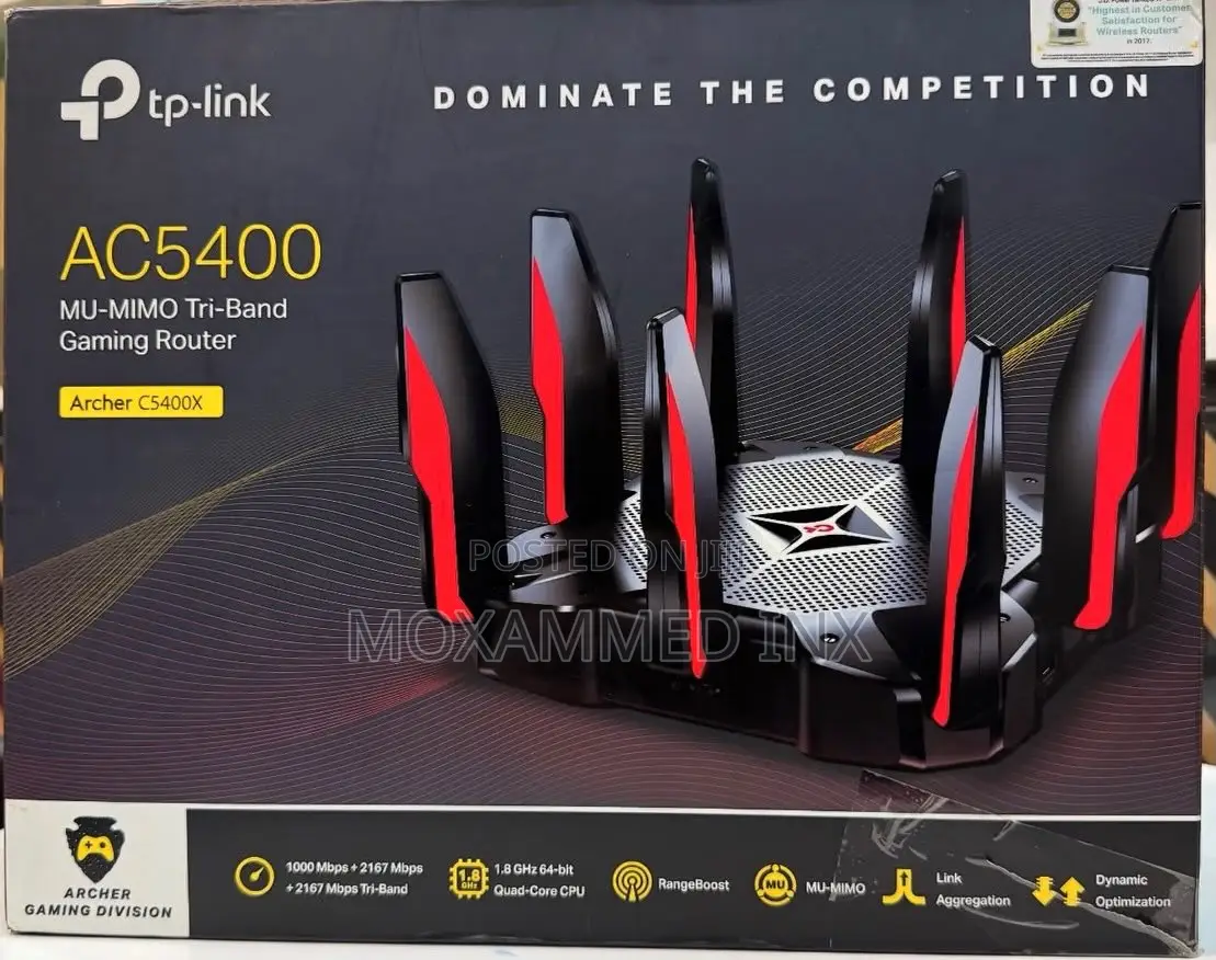 Tp-Link Archer C5400x Ac5400 Mu-Mimo Tri-Band Gaming Router