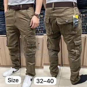 Khaki Cargo Pants Featuring Multiple Utility Pockets Available