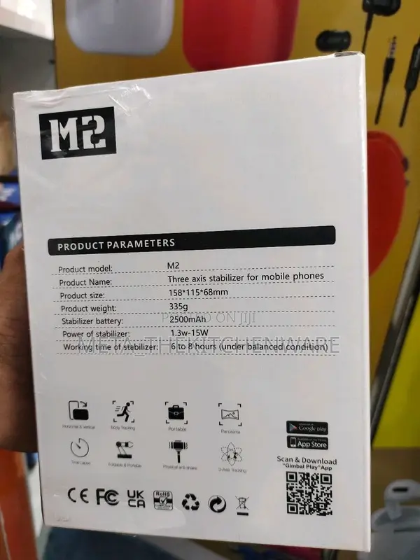 M2 Smartphone Gimbal Stabilizer With 3-Axis Stabilization