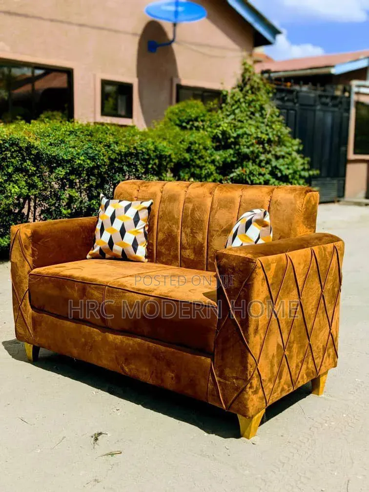 Luxury Velvet 2-Seater Loveseat – Modern Amber Design