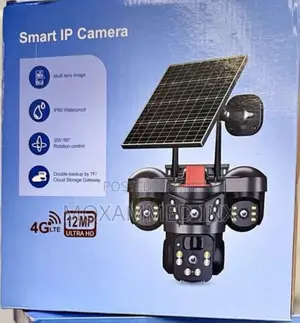 Smart Ip Camera 4g Solar-Powered Triple-Lens Security Camera