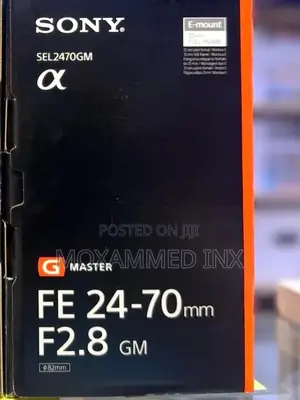 Sony. Lens Fe -24-70 Mm. F2.8 Gm