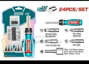 Total Tools 24-Piece Ratchet Screwdriver Set