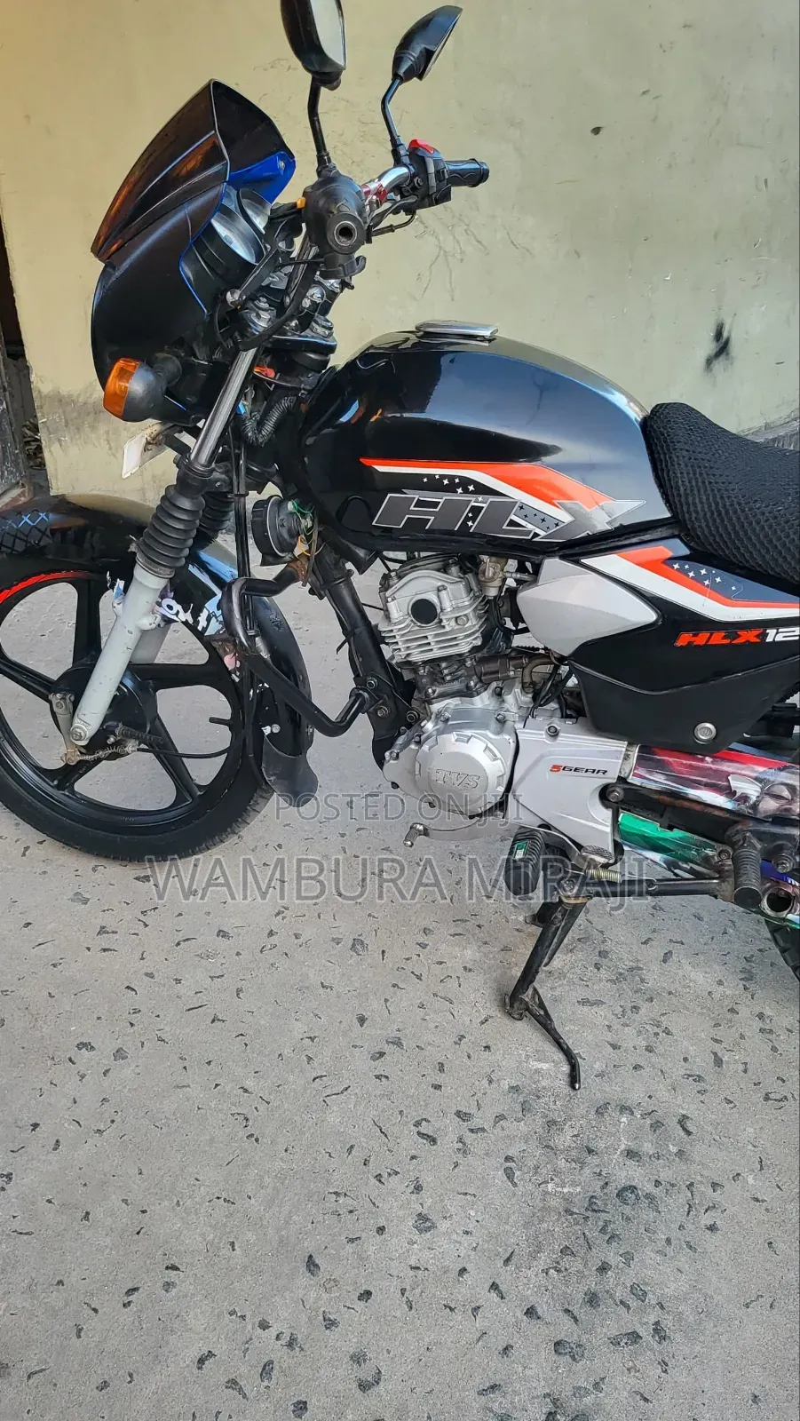 TVS HLX 125 2025 Black