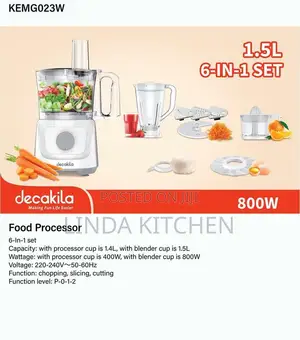 Dekakila Food Processor 6 in 1