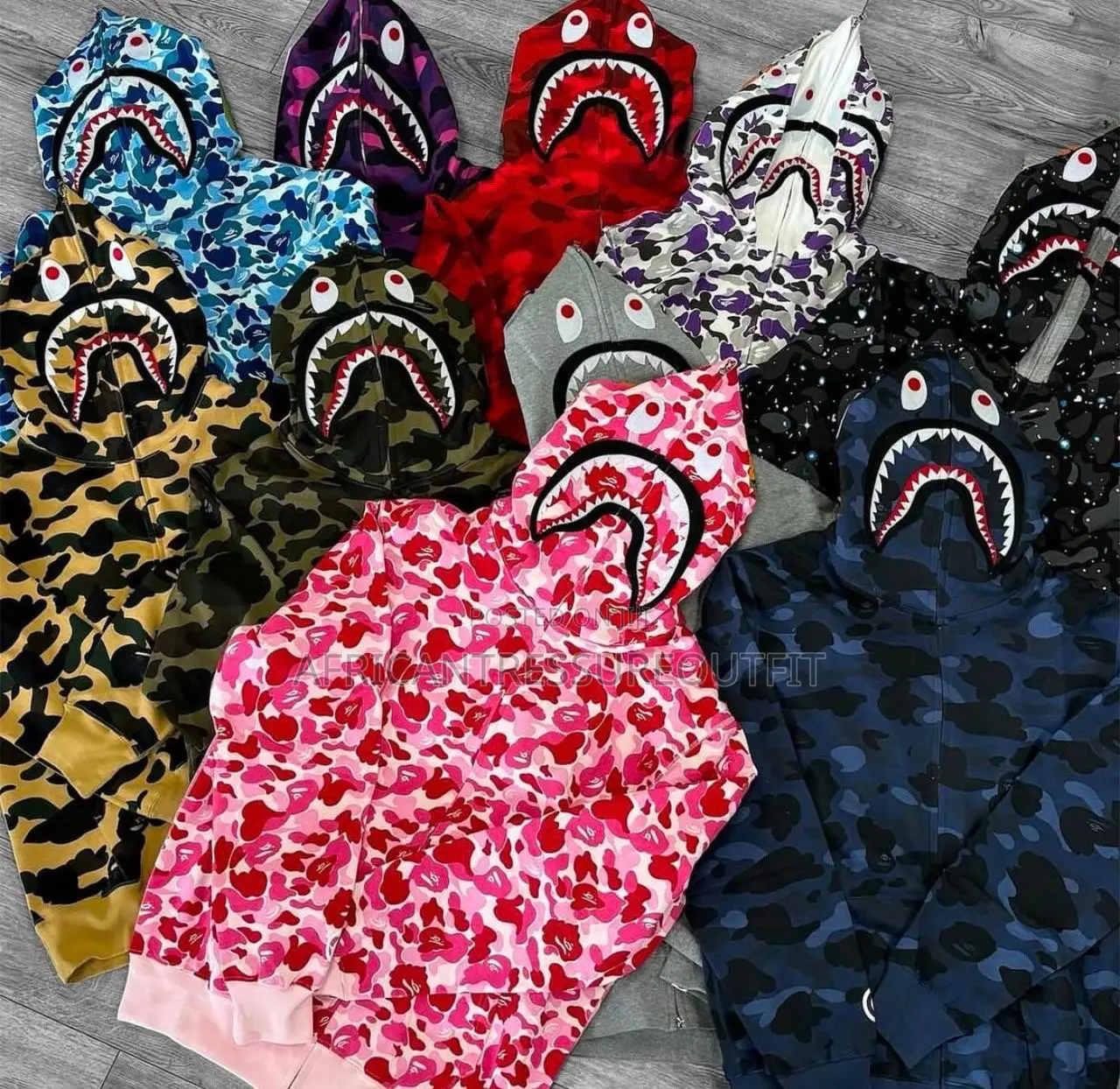 Bape Abc Camo Shark Full Zip- Up Hoodie Available