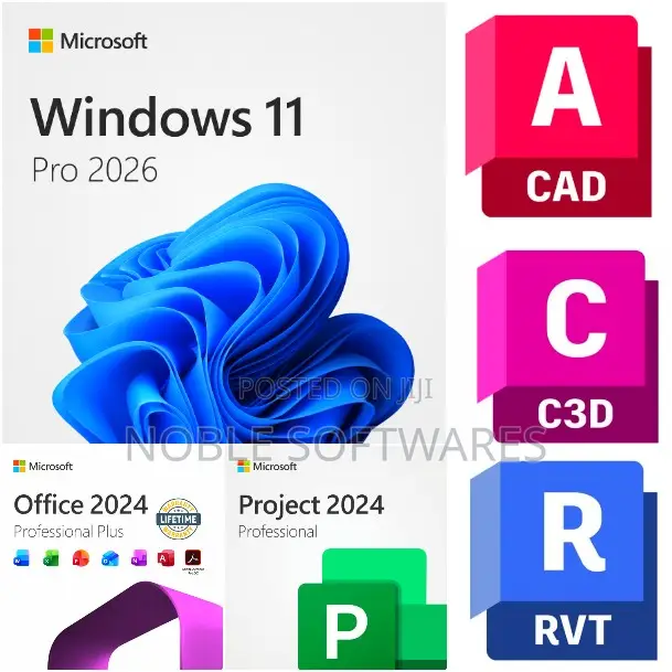 Windows 11 Pro + Autodesk Programs + Microsoft Office + Project Pro