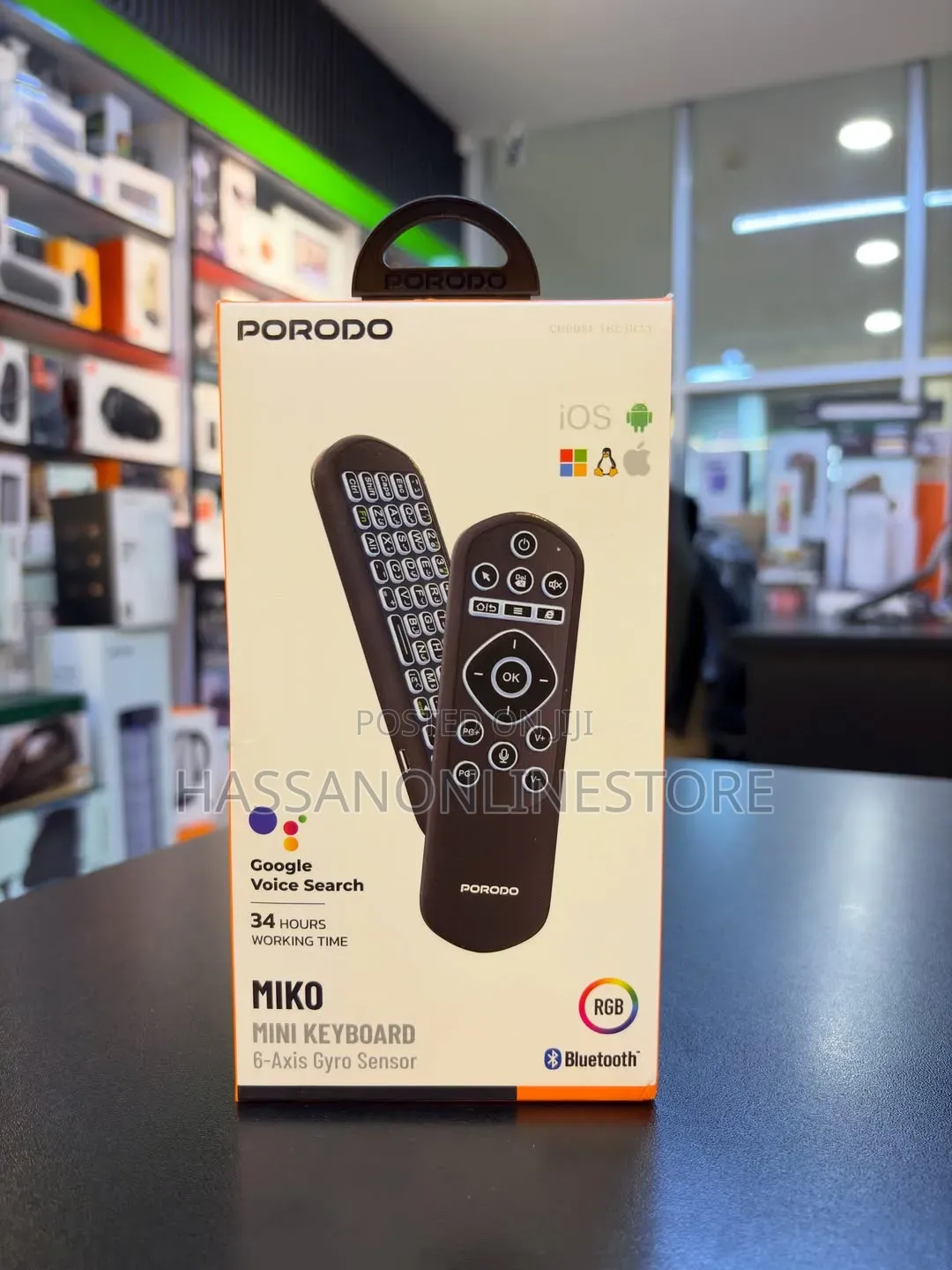 Porodo Miko Mini Keyboard 6-axis Gyro Sensor - Black