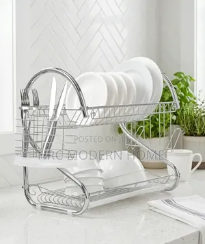2-Tier S-Curve Stainless Steel Dish Rack