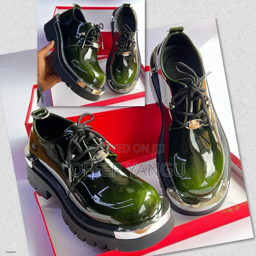 Balenciaga Patent Leather Derby Shoes