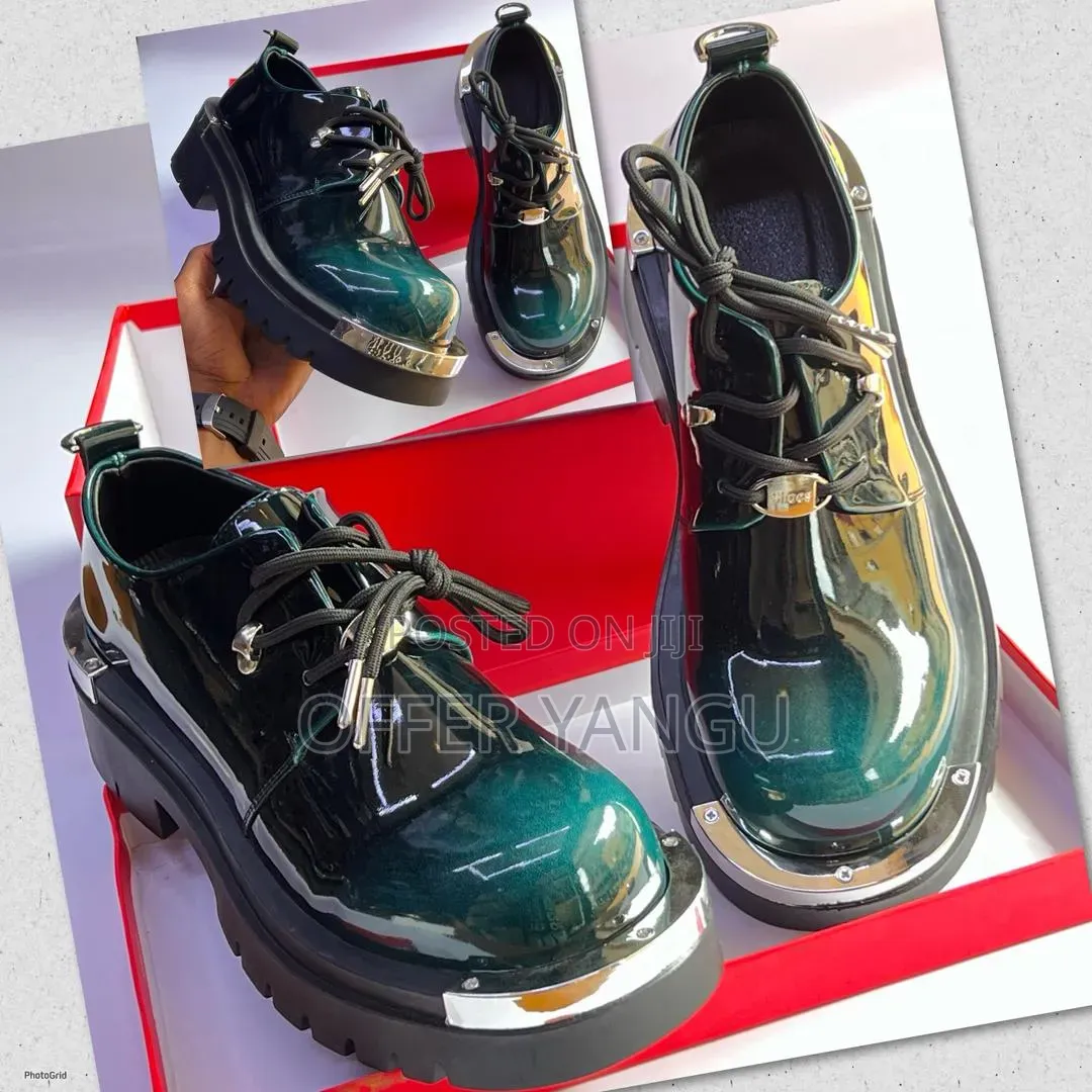 Balenciaga Patent Leather Derby Shoes