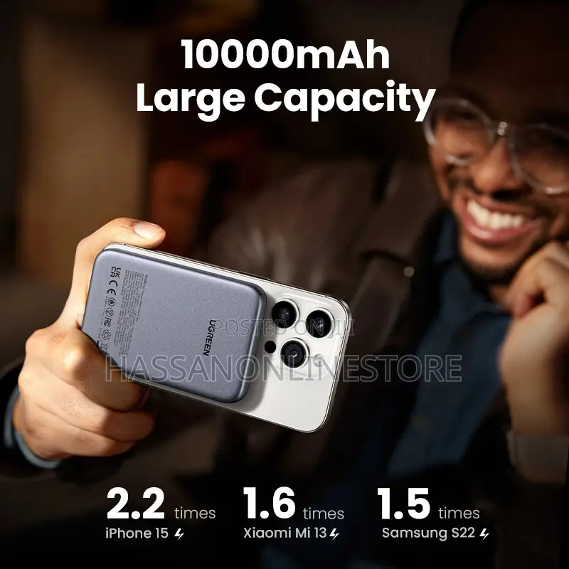 Ugreen 10000mah 20w Qi2 Magnetic Wireless Power Bank – Pb763