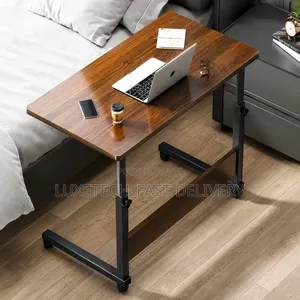 Portable Movable, Height-Adjustable Overbed Laptop Desk With Wheels