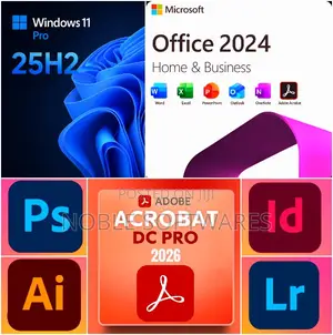 Windows 11 Pro 2026 + Microsoft Office 2024 + Adobe Design Package