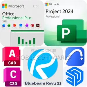 Microsoft Office + Project Pro + 3d Modeling Programs