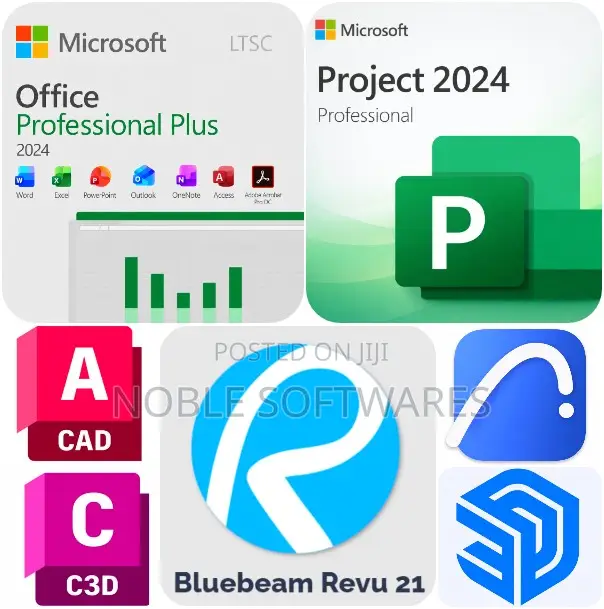 Microsoft Office + Project Pro + 3d Modeling Programs