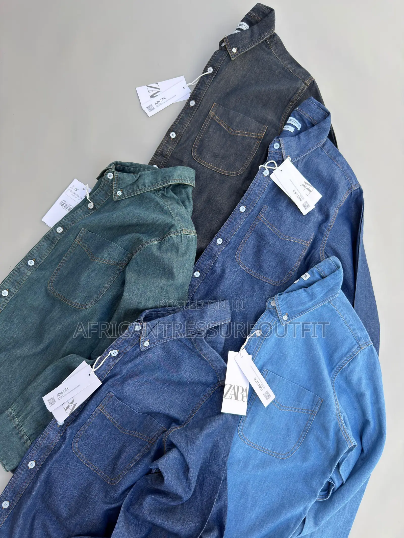 Zara Join Life Long-Sleeves Denim Shirts