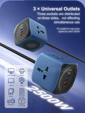 Ldnio Sc3319 6 in 1 Power Socket Adapter Desktop Charger
