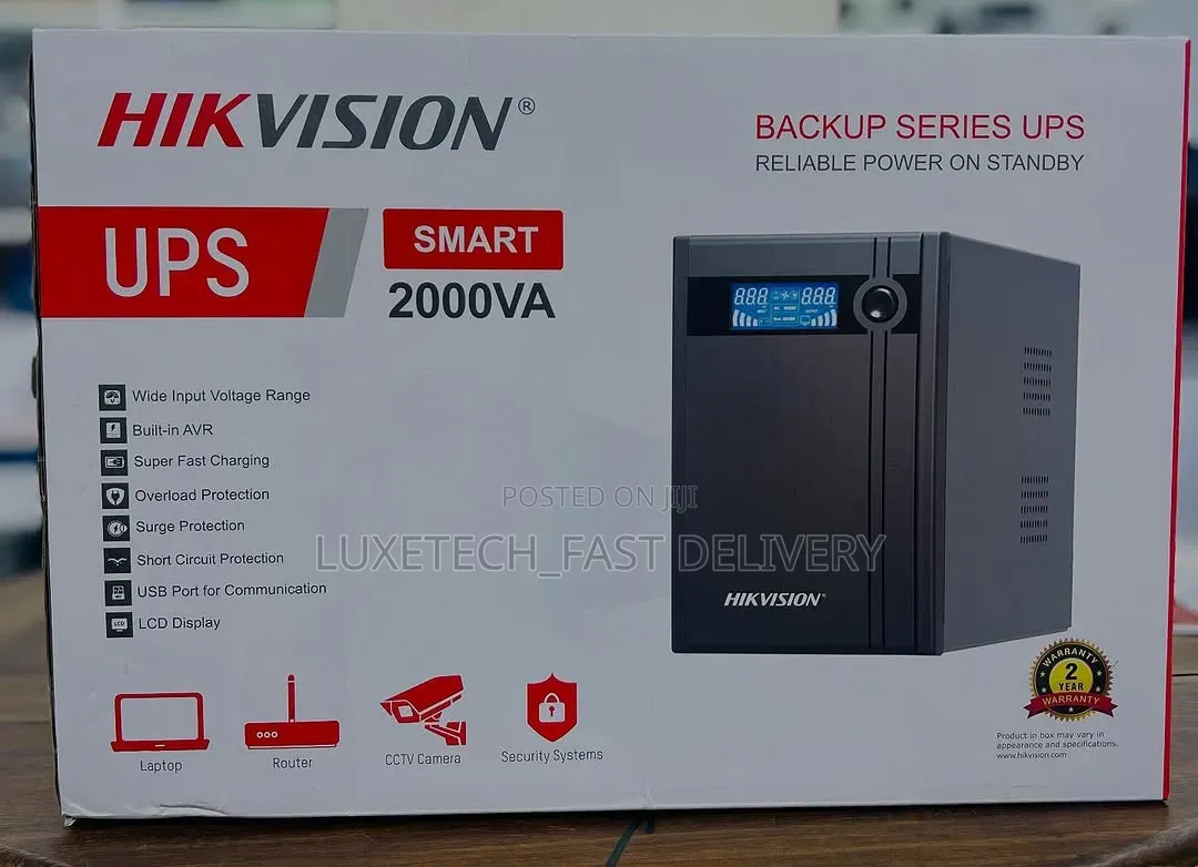 Hikvision 1200-watts Backup Series Ups 2000va