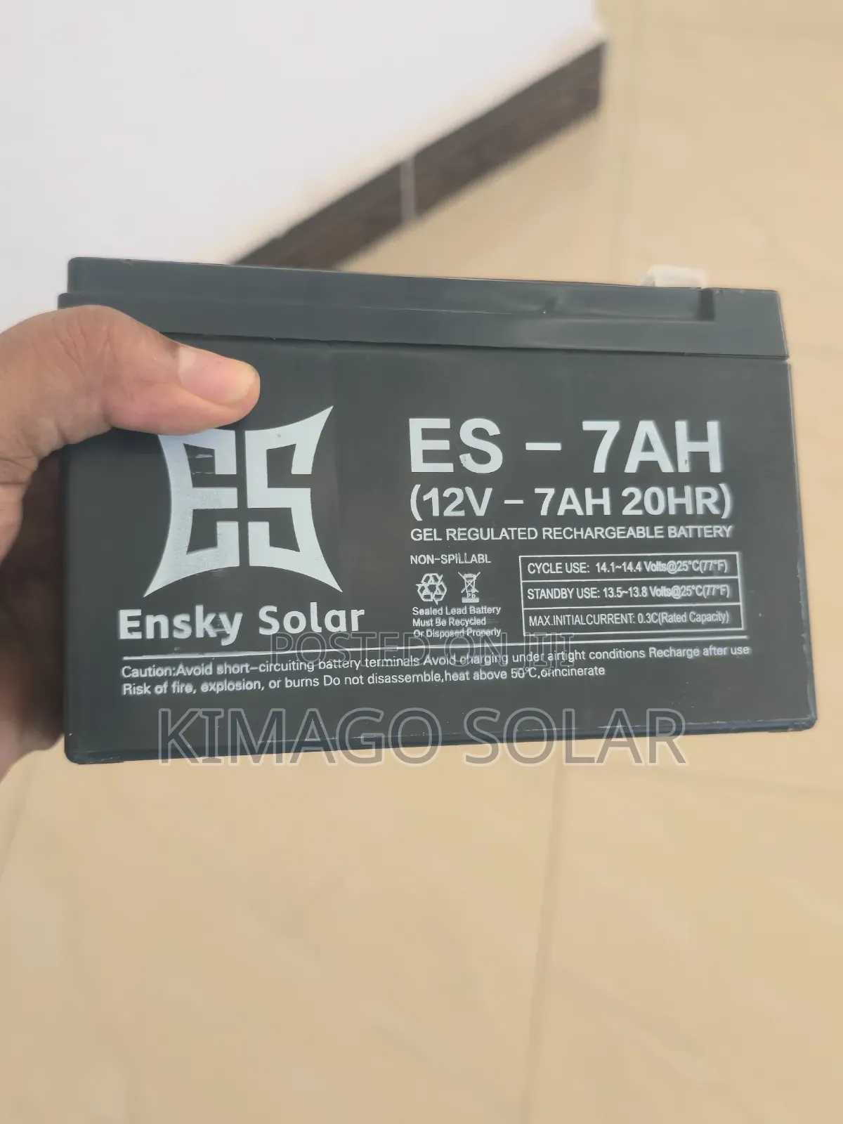 Rafiki Njoo Uagize Solar Battery Ya 7ah 12v