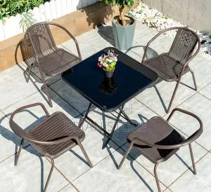 Foldable Table and 4 Beach Chairs Set(Balcony or Garden Set)