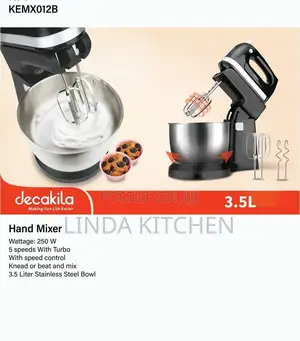 Decakila Hand Mixer 3.5lt Stainless Steel Bowl