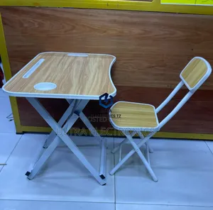 Foldable Kids Table and Chair Meza Pamoja Na Kiti Chake Rangi Nzuri