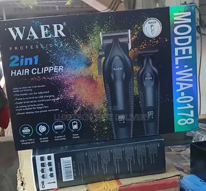 Waer Professional 2-in-1 Rechargeable Hair Clipper and Trimmer Wa-0178