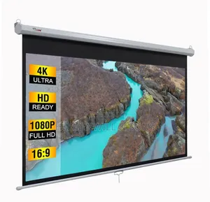 Portable Projector Screen 150-inch (332cm × 187 Cm)–Wall/Ceiling Mount