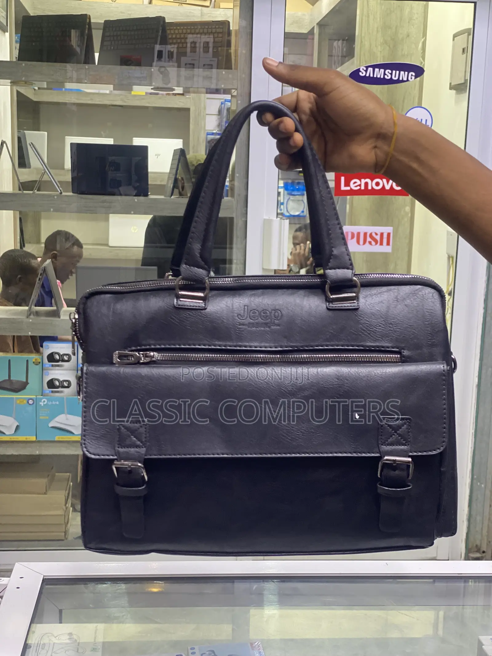 Jeep Laptop Lather Bag