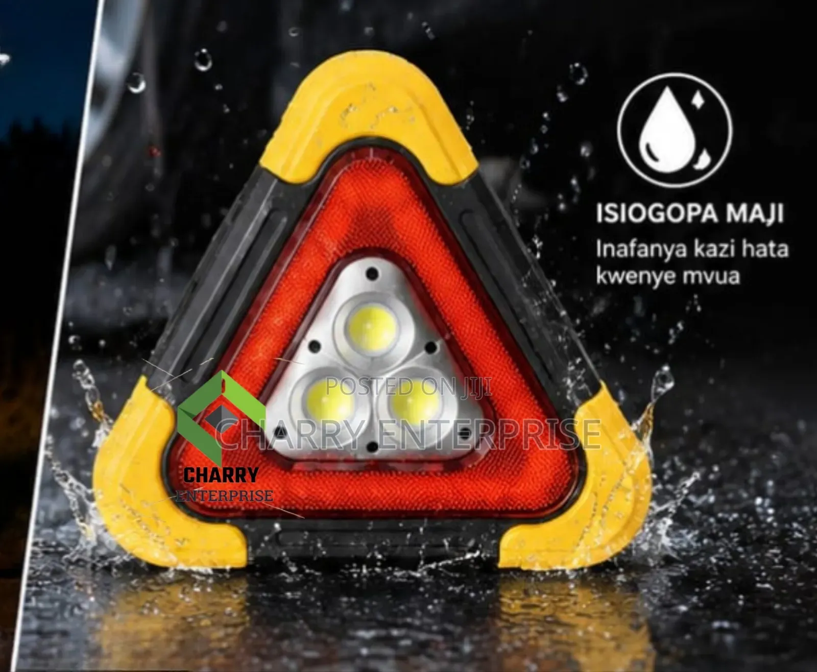 Triangle Warning Led Road Light Taa Ya Onyo for Camping or Outdoor