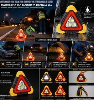 Triangle Warning Led Road Light Taa Ya Onyo for Camping or Outdoor