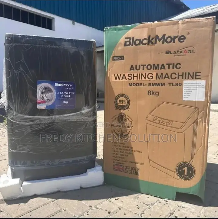 Black More Top Load Washing Machine