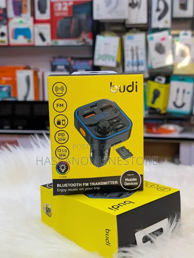 Budi Cct05b Bluetooth Fm Transmitter Car Charger