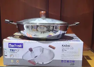 Stainless Steel Karai With Glass Lid