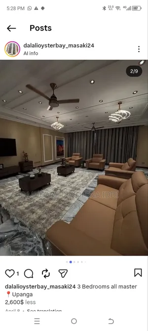 Furnished 3bdrm Apartment in Upanga for rent