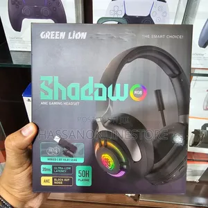 Green Lion Shadow Anc Gaming Headset - Black
