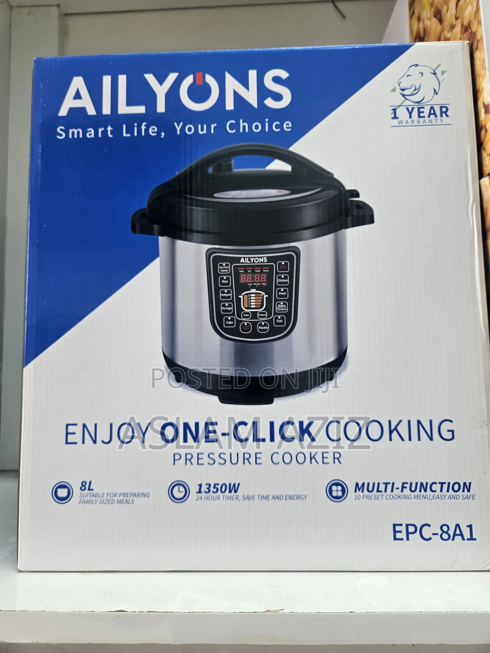 Ailyons Electric Pressure Cooker 8l