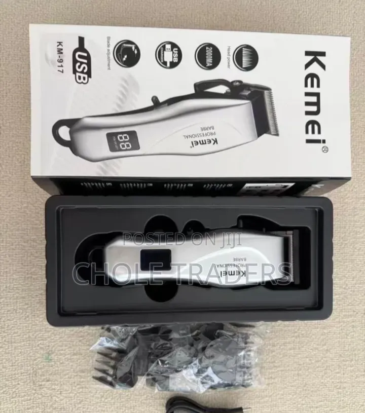 Rechargeable Kemei Km-917 Hair Clipper Kit