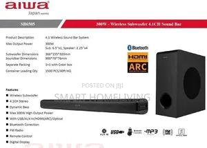 Aiwa Sound Bar Model Sb6505 300w