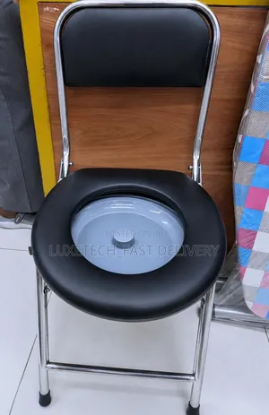 Portable Folding Commode Toilet Chair With Removable Pot