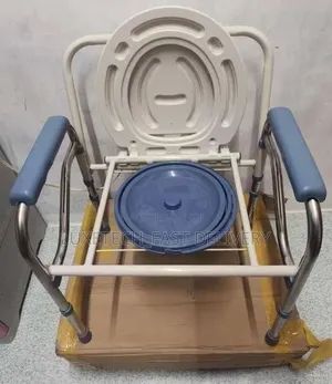 Heavy-Duty Medical Commode Chair With Armrests - Toilet Support