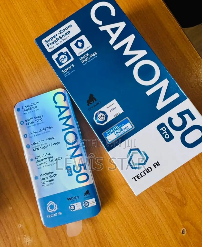 New Tecno Camon 50 Pro 256 GB Gray